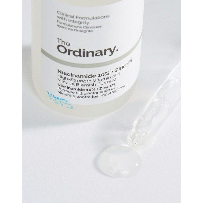 Serum The Ordinary Niacinamide 10% + Zinc 1% dưỡng da giảm thâm