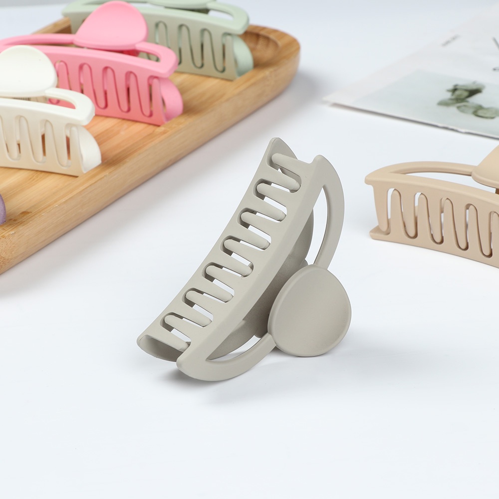 Kẹp tóc nhựa màu trơn thời trang dành cho nữ