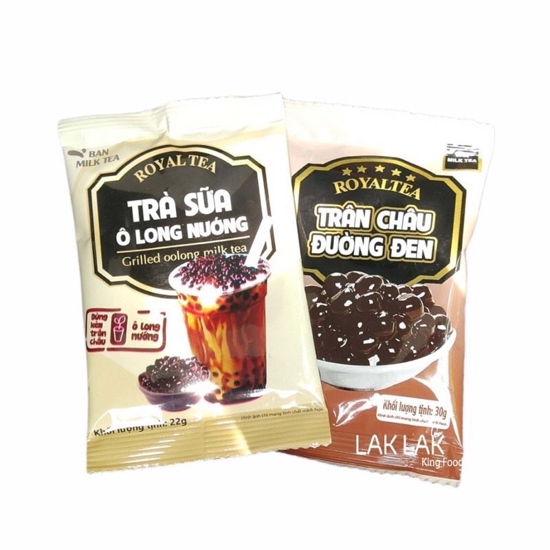 Trà sữa trân châu Royal tea tự pha vị ô long nướng - vị trân châu đường đen 55k/ 1 hộp (8 gói)