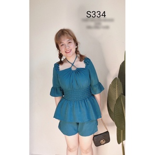 [Shop bigsize nữ 50kg-90kg] Set peplum áo yếm + quần đùi