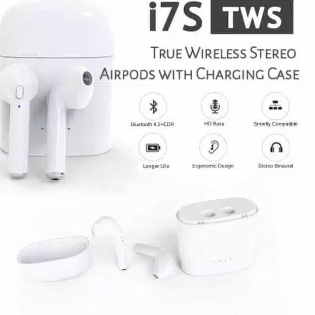 Tai Nghe Bluetooth Không Dây Hbq I7S Tws Kèm Hộp Sạc Ốp