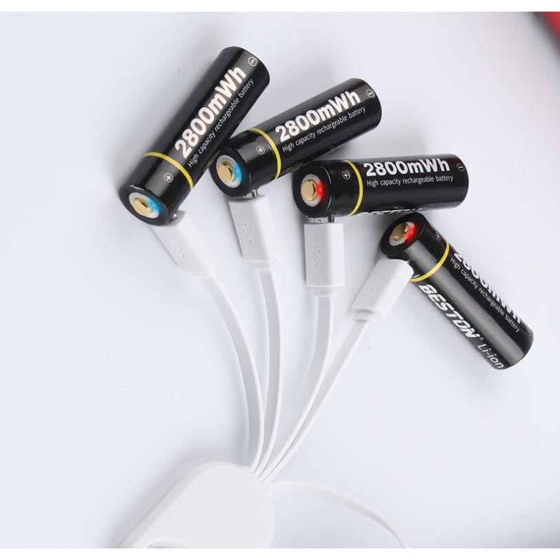 [Mã BMBAU50 giảm 10% đơn 99k] Pin sạc Beston sạc trực tiếp cổng kết nối USB ( Pin 1.2V - Pin 3.7V )