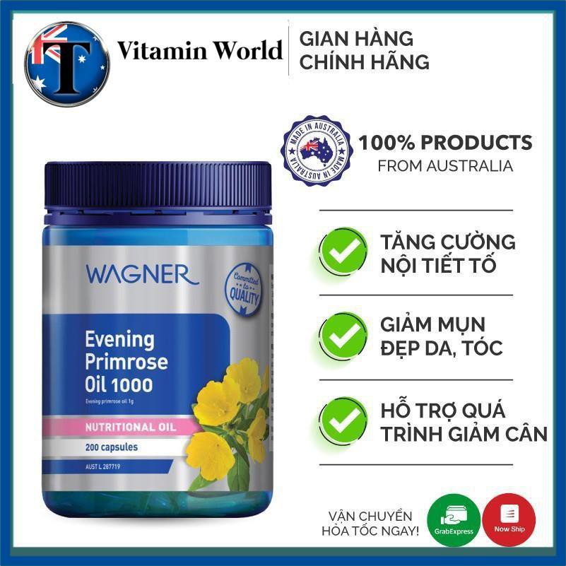 Tinh dầu hoa anh thảo [Úc] Wagner Evening Primrose Oil 1000 [Chính hãng]