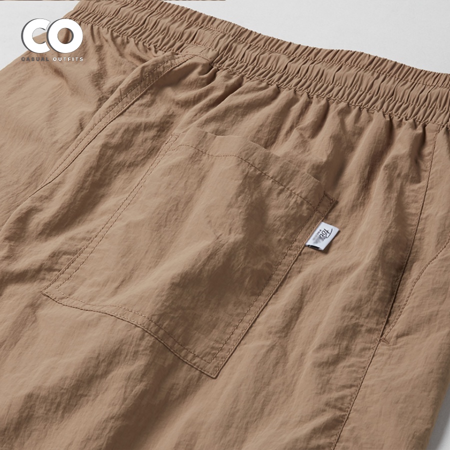 Quần short Polkin basic unisex nam nữ form relaxed thoáng khí - Màu Beige