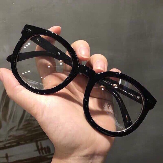 Kính mắt gọng tròn to giả cận hàn quốc