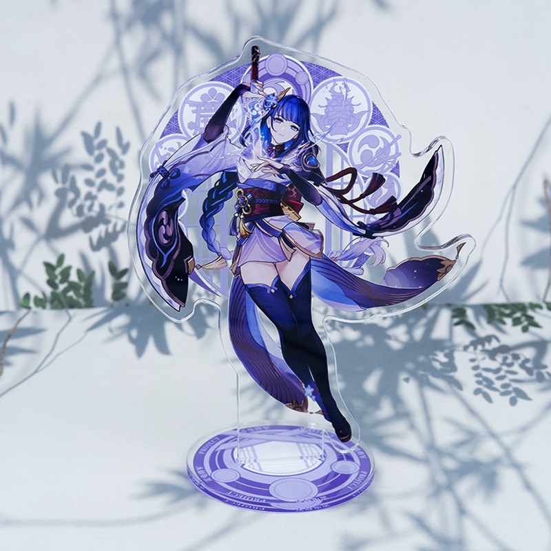 Mô hình standee Genshin Impact 50 mẫu Shogun Amber Venti Babara, tượng mica acrylic genshin impact 14 cm