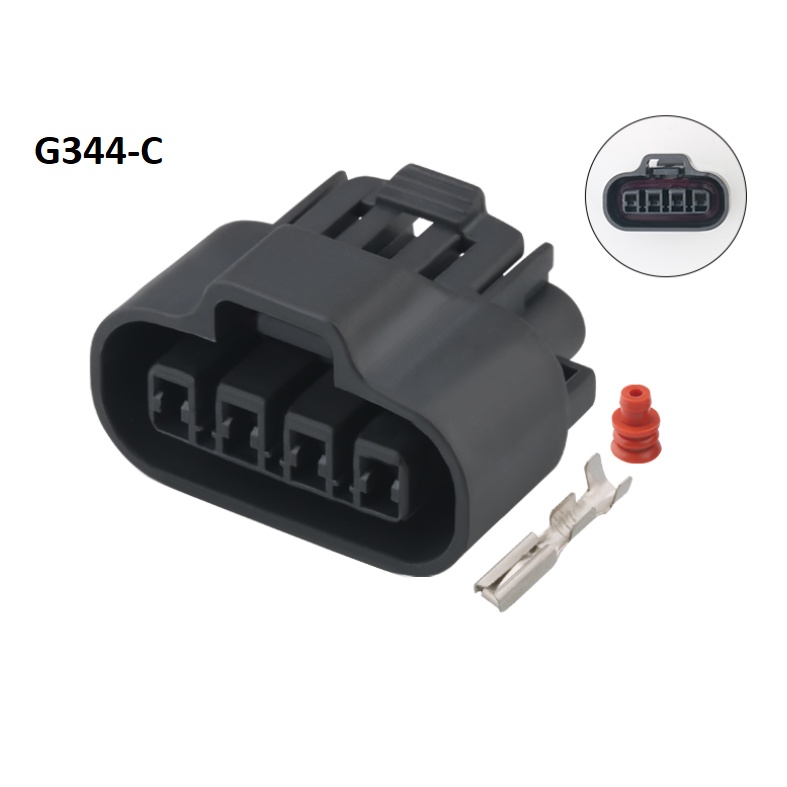 G334-Giắc cắm đầu nối xe hơi 4 lỗ màu đen 2mm