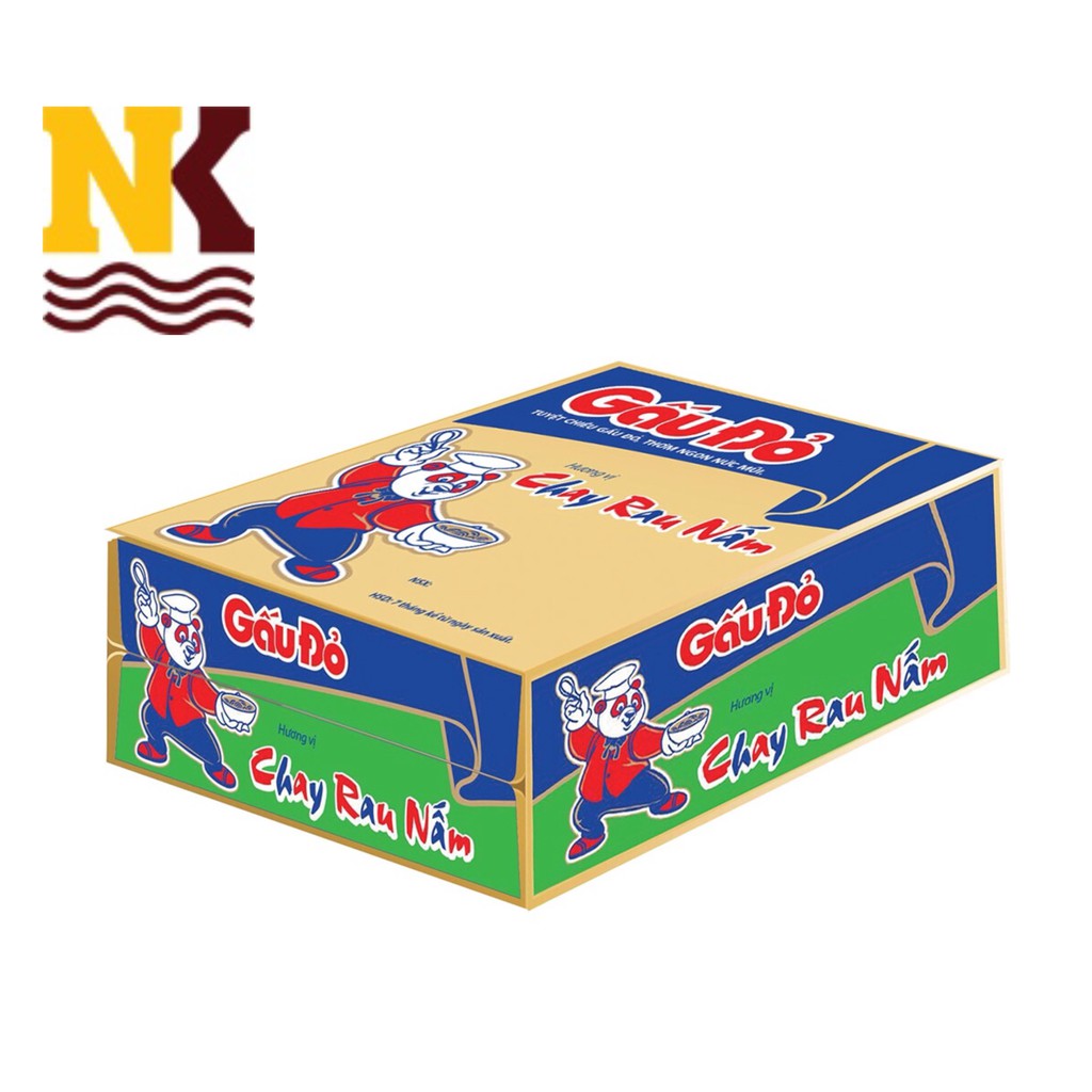 Mì gấu đỏ chay rau nấm 63g x 30 gói