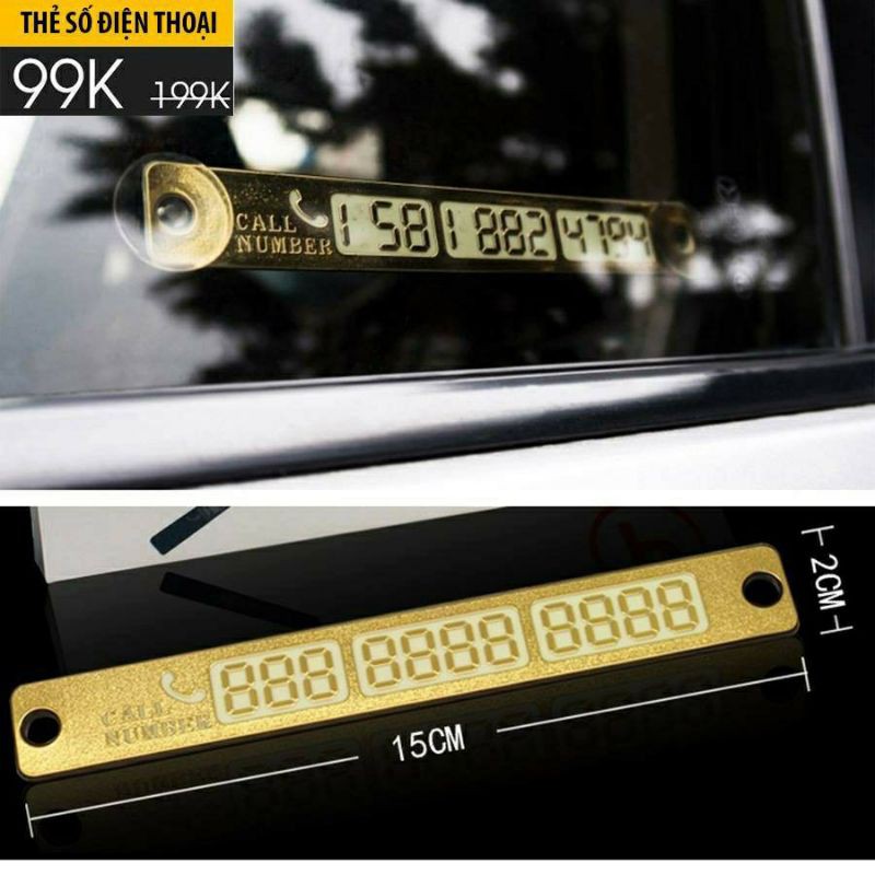 Bảng ghi số điện thoại gắn Taplo xe hơi | WebRaoVat - webraovat.net.vn