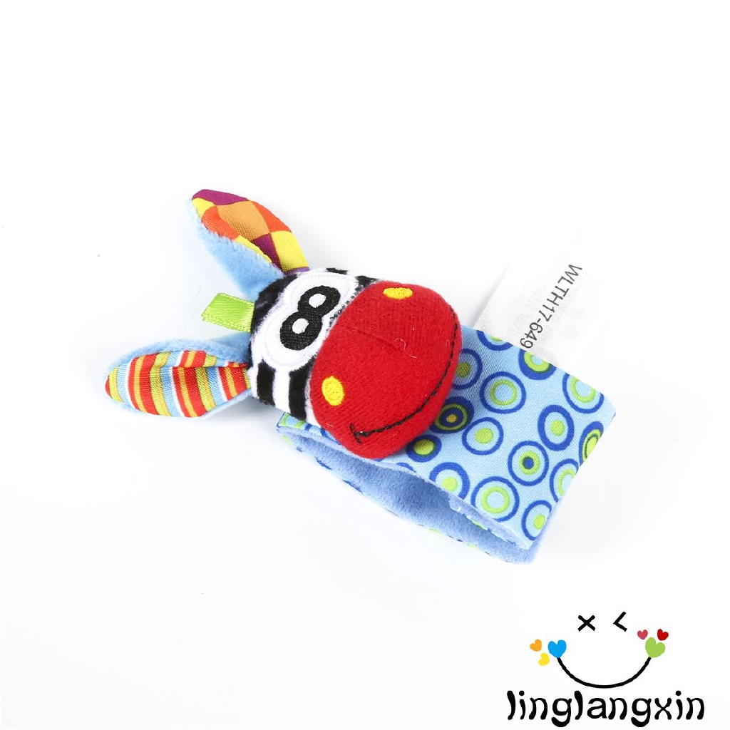 Cặp băng quấn cổ tay/chân trang trí hình động vật nhồi bông dễ thương cho bé