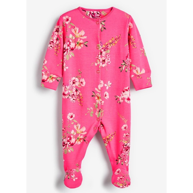 Body sleep suit next- Body liền tất cho bé ( hồng đậm 1m,3m,6m,9m,12m,18m,24m) form to