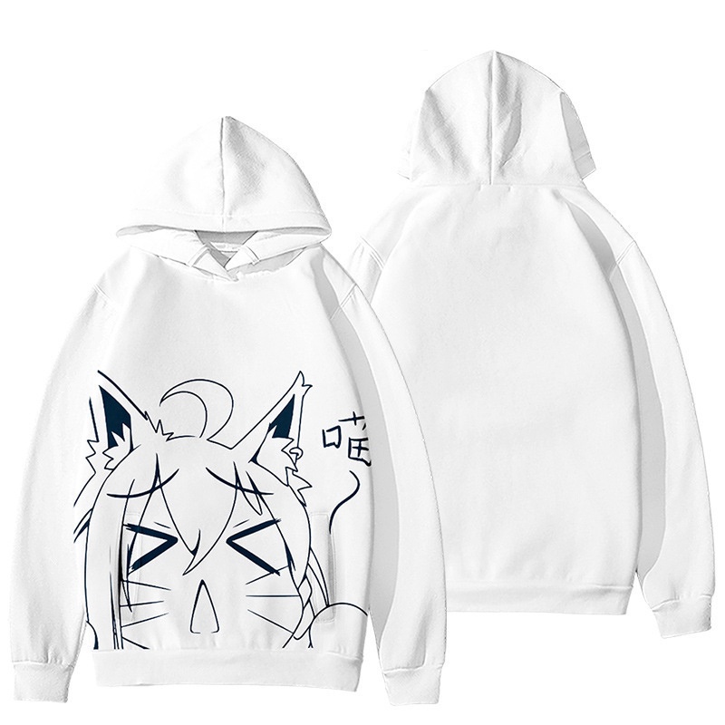 Áo Khoác Hoodie In Hình Mỏ Neo Trắng Tuyết Thổi vtuber Little Fox Wlsl Thời Trang Mùa Hè Cho Nam Và Nữ