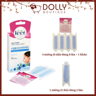MIẾNG TẨY LÔNG MẶT VEET SENSITIVE FACE WAX STRIPS (1 MIẾNG)  2 dải