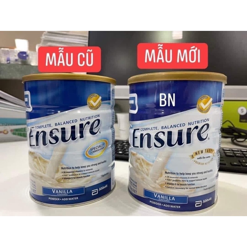 Sữa Abbott Ensure Úc Hương Vani Thơm Ngon Bổ Sung Dinh Dưỡng Và Vitamin Tốt Cho Sức Khỏe 850g Mẫu Mới