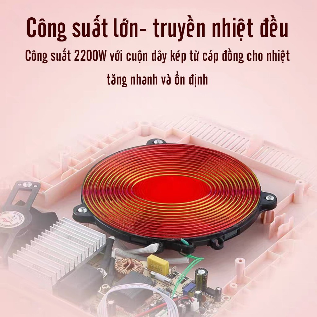 Bếp Từ Đơn Kalas Bếp Điện Từ Loại Tốt Tiết Kiệm Điện Công Suất 2200W Nút Cảm Ứng BH365