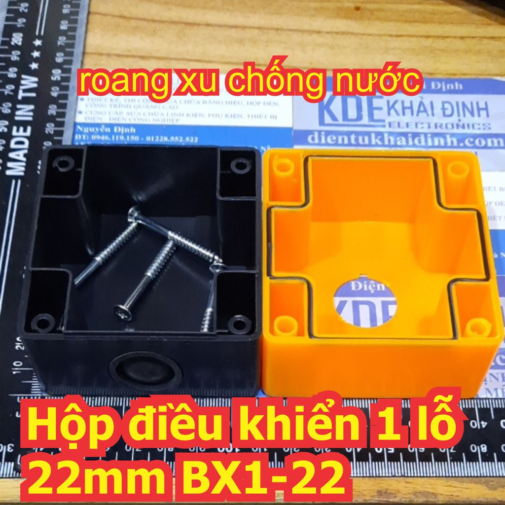 Hộp điều khiển hộp nhựa dùng với công tắc công nghiệp đèn báo lỗ 22mm 1 ~ 3 lỗ BX1 ~ BX3 kde7487