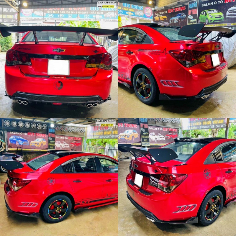 Đuôi gió Thể thao Cao , Bắt ốc Cho xe Chevrolet Cruze