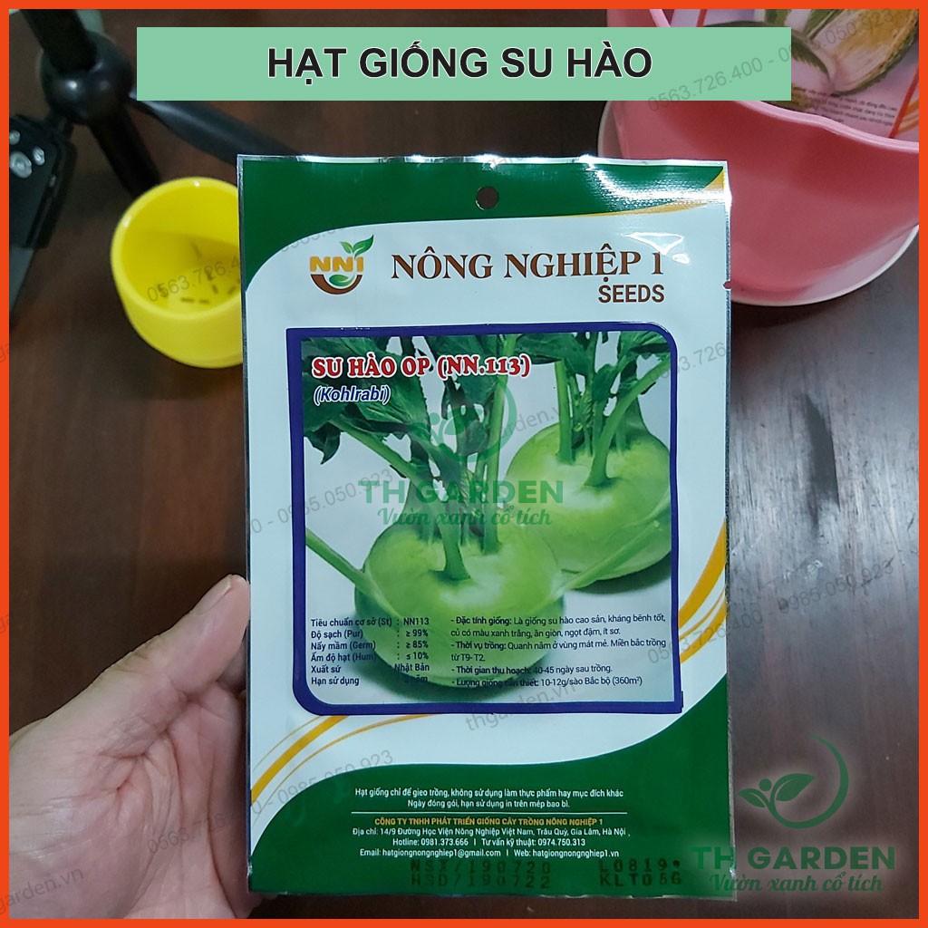 Hạt Giống Su Hào - Tỷ Lệ Nảy Mầm cao - Sinh Trưởng Tốt - Củ Su Hào Có Màu Xanh Trắng, Giòn, Ngọt Đậm, ít Sơ