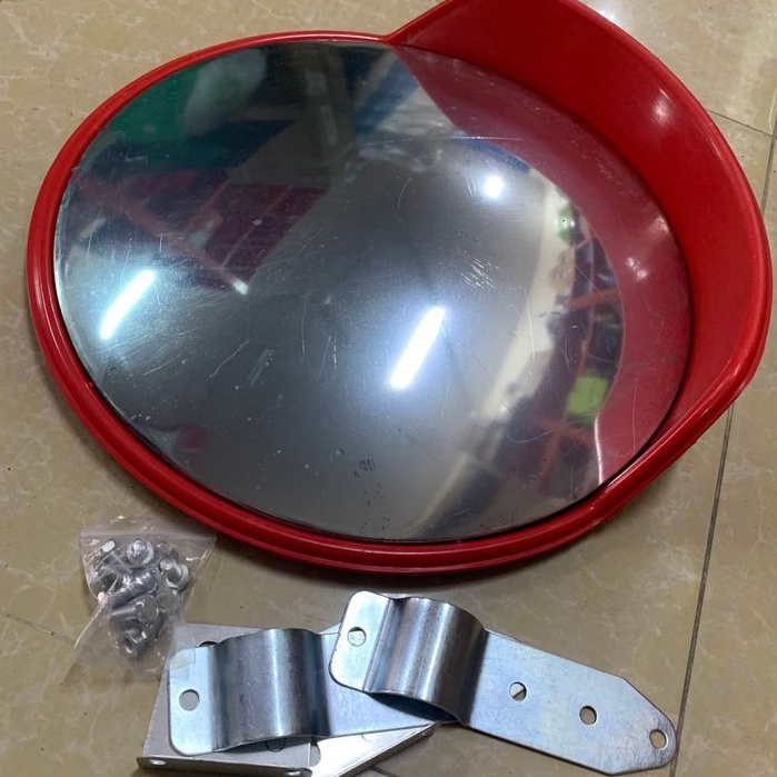 Gương Cầu Lồi Phi 45PC Gương Xóa Điểm Mù Có Mái Che Đường Kính 45 cm