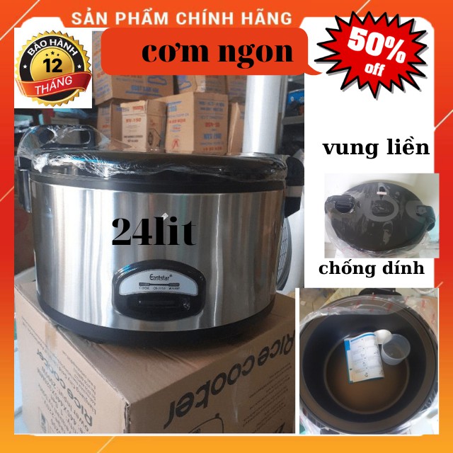 Nồi Cơm Điện Công Nghiệp EastStar-Công Nghệ HÀN QUỐC- Vung Liền  24L-2500W-Chống Dính Tốt - Cơm Ngon-BH 12 THÁNG