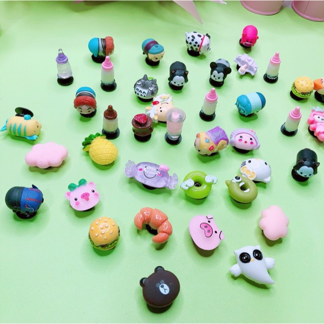 Sticker gắn dép 3D pilu handmade dính dép có bán rời stram