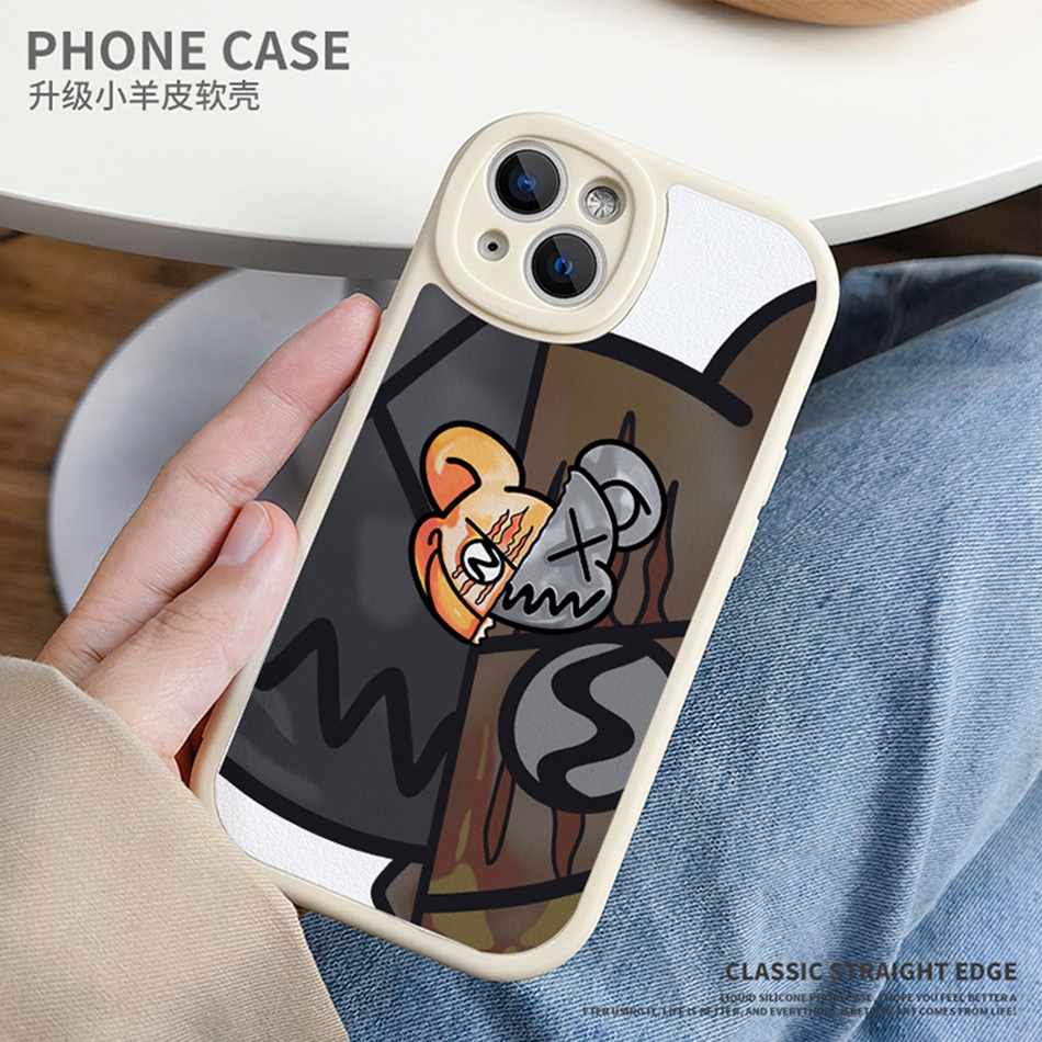 Ốp Điện Thoại Da Silicon Mềm Hình Gấu Cho iPhone 7 8 Plus 12 11 13 Pro XS Max 7 + 8 + X XS XR 11Pro 12Pro 13Pro 8Plus