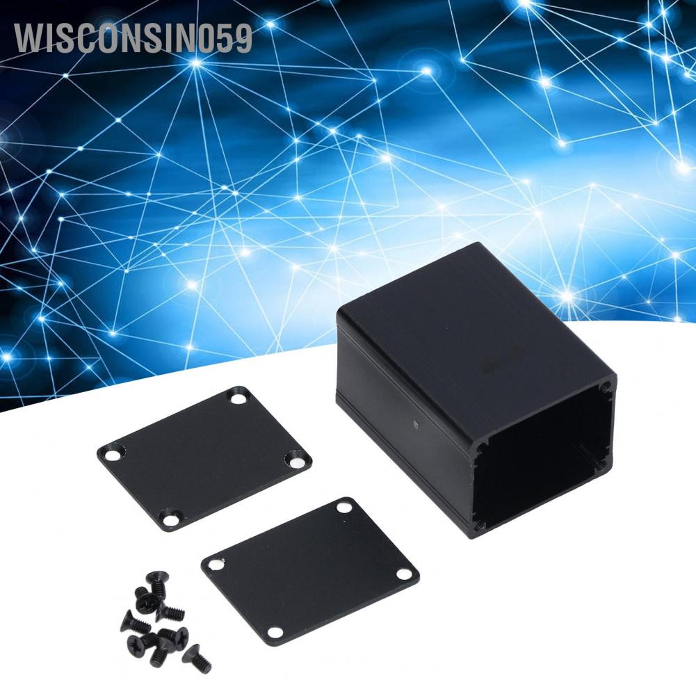 Wisconsin059 Aluminium Electric Box Waterproof Junction Enclosure Case Integrated for DIY Black