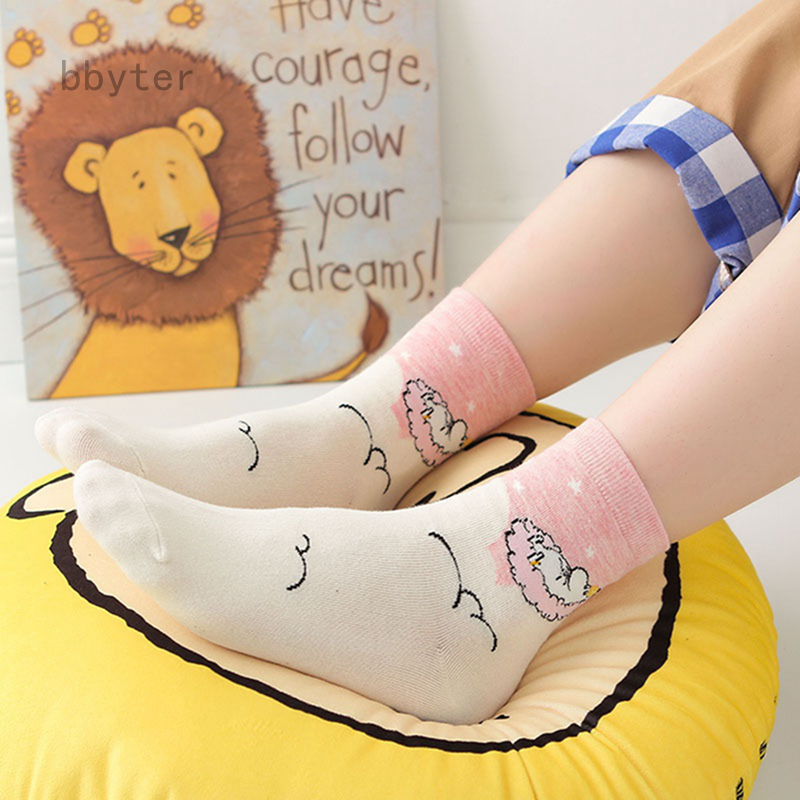 MOOMIN Vớ Cotton Thấm Hút Mồ Hôi Tốt In Hình Hà Mã Hoạt Hình Đáng Yêu