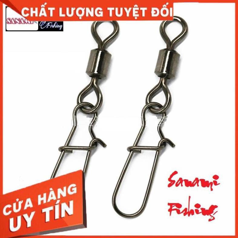 [ xả hàng] Khóa link Câu Cá Chữ U Chống Xoắn 20 Chiếc Cao cấp Thép Đen siêu Chịu Lực Khóa linh câu cá - Sanami Fishing