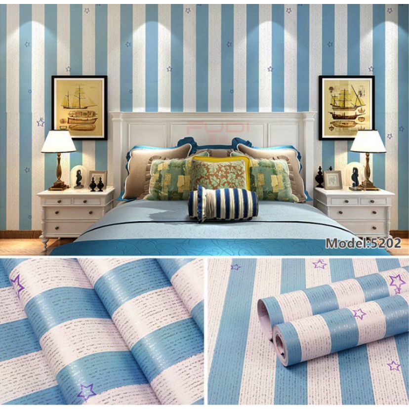 Decal giấy dán tường hình ngôi sao có sẵn keo dán khổ 45cm NS63