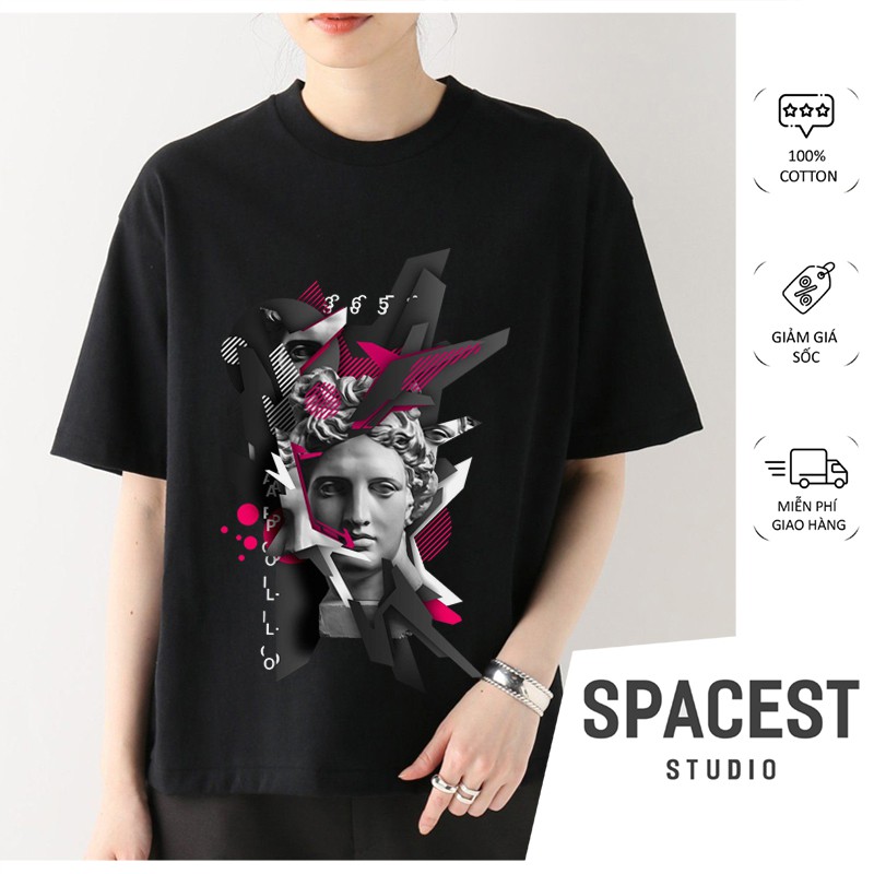 Áo Thun Unisex Nam Form Rộng Spacest Studio, Áo Phông Tay Lỡ Nam Nữ TV1014