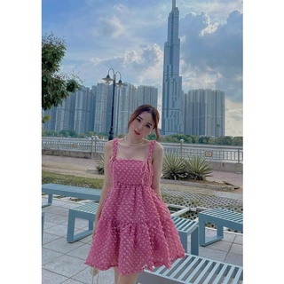 ĐẦM BABYDOLL HAI DÂY BUỘC NƠ LƯNG DÁNG XOÈ