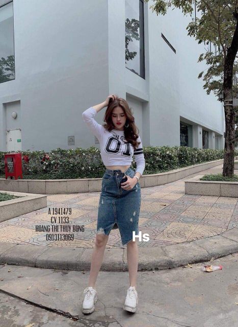 Áo croptop dài tay hàng bao đẹp xấu hoàn tiền