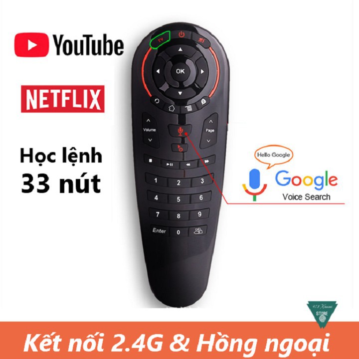 Remote chuột bay G30S có chức năng tìm kiếm bằng giọng nói tương thích với nhiều thiết bị