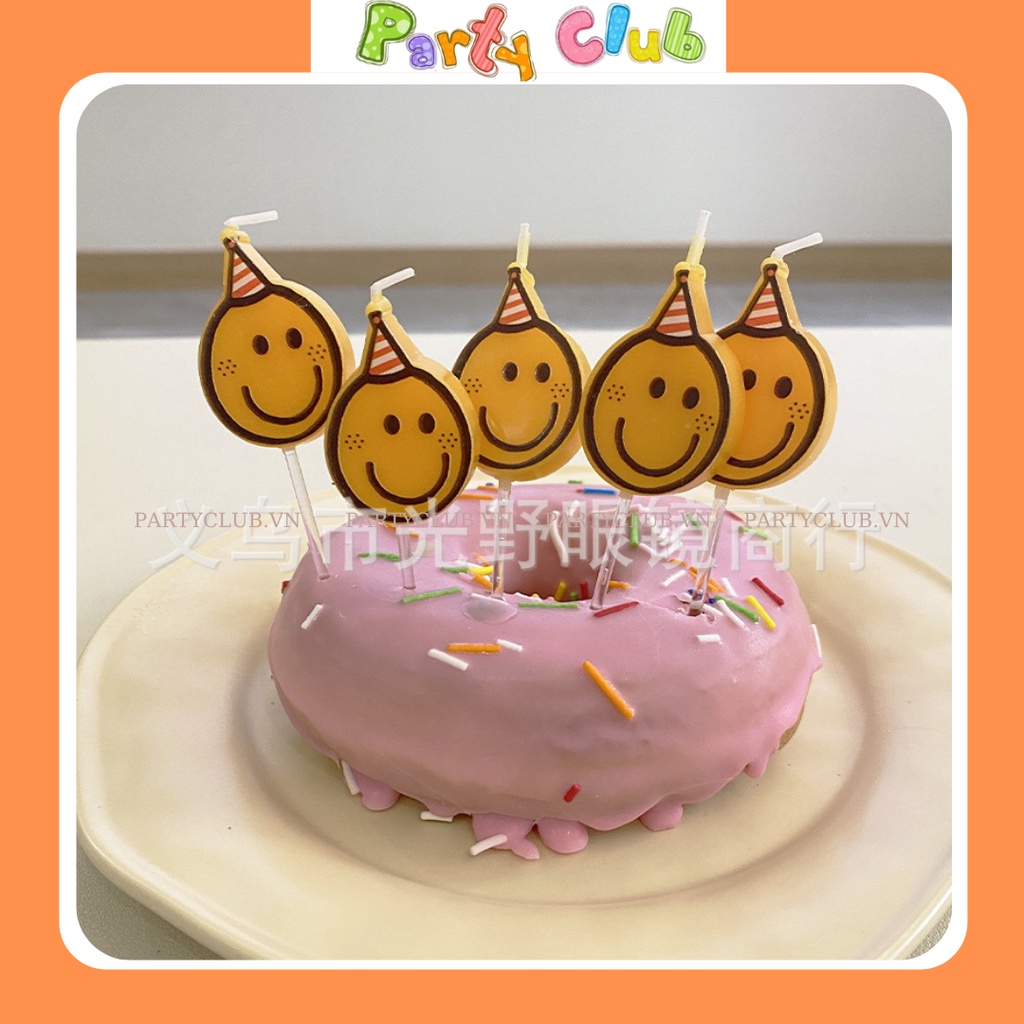 Nến trang trí bánh kem sinh nhật hình mặt cười