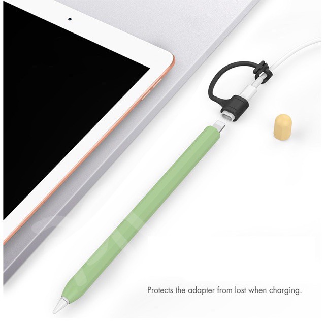 Vỏ bọc bảo vệ bút cảm ứng Apple Pencil 1/2 bằng TPU silicone dẻo màu trơn 4.9 tiện lợi