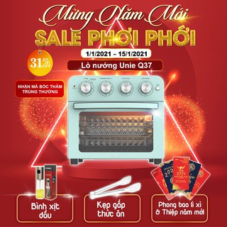 Lò nướng kiêm nồi chiên không dầu unie q37 - dung tích 25l - bảo hành 12 tháng