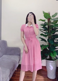 Váy xoè cổ đá sang chảnh