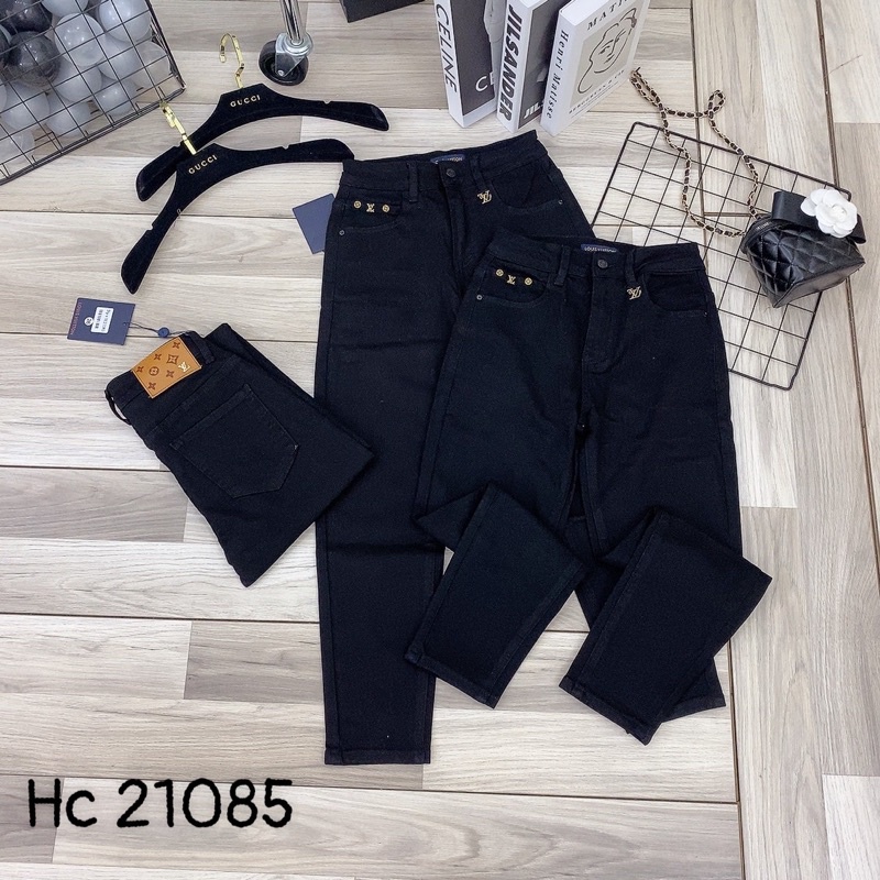 Quần jean baggy đen tuyền