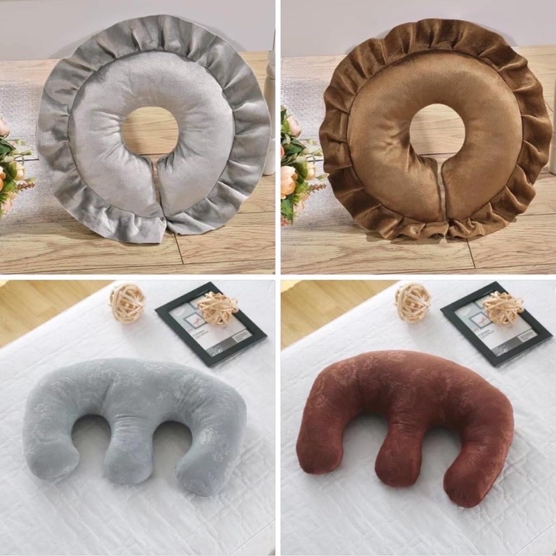 Gối kê đầu úp mặt + up ngực spa, vải nhung siêu mềm mịn Loại 1