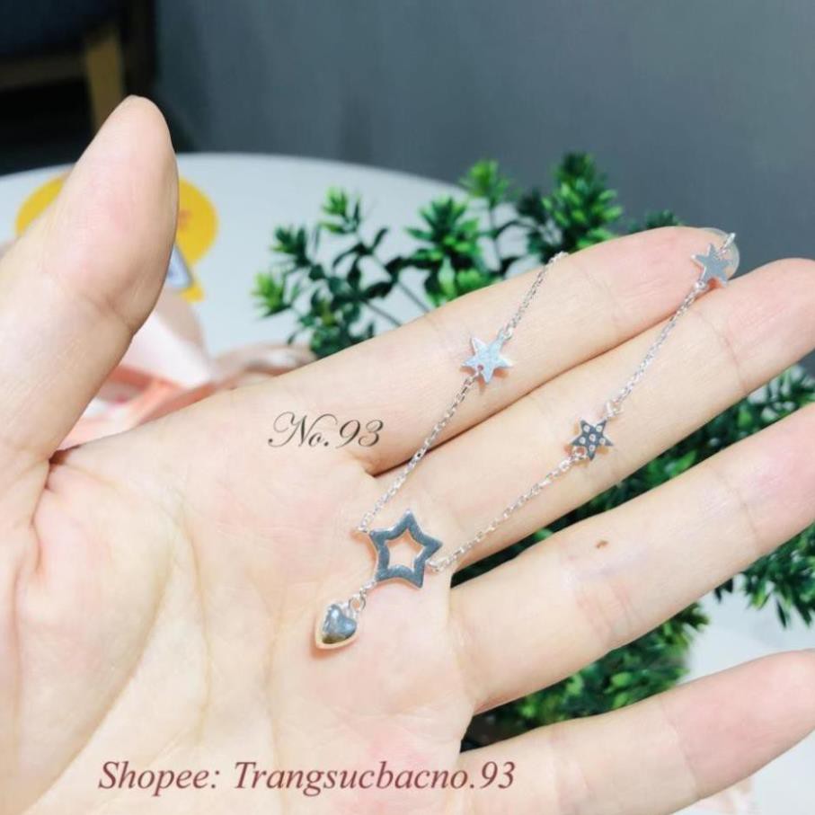 (BẠC CHUẨN)  LẮC TAY BẠC CHO NỮ ĐẸP TRANG SỨC CAO CẤP NO.93 VÒNG TAY BẠC ĐẸP  SILVER x a .