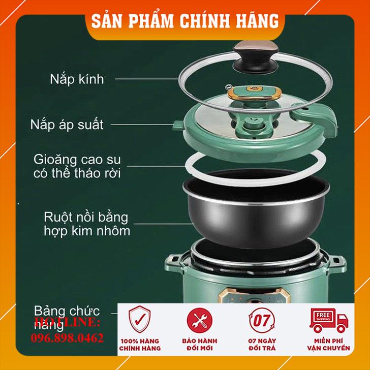 Nồi Áp Suất Điện NINESHIELD Công Nghệ Nhật, Nồi Hầm Điện Nấu Cháo Chậm Cho Bé Cao Cấp [CHÍNH HÃNG] - Nồi Điện Đa Năng