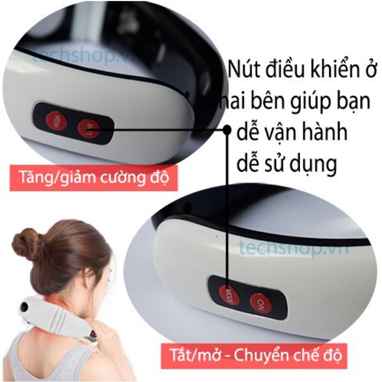 Máy Massage Cổ, Trị Liệu Đau Mỏi Vai Gáy - Dụng Cụ 3D Trị Liệu Cao Cấp - Điều Trị Thoái Hóa Cột Sống Cổ - 2022