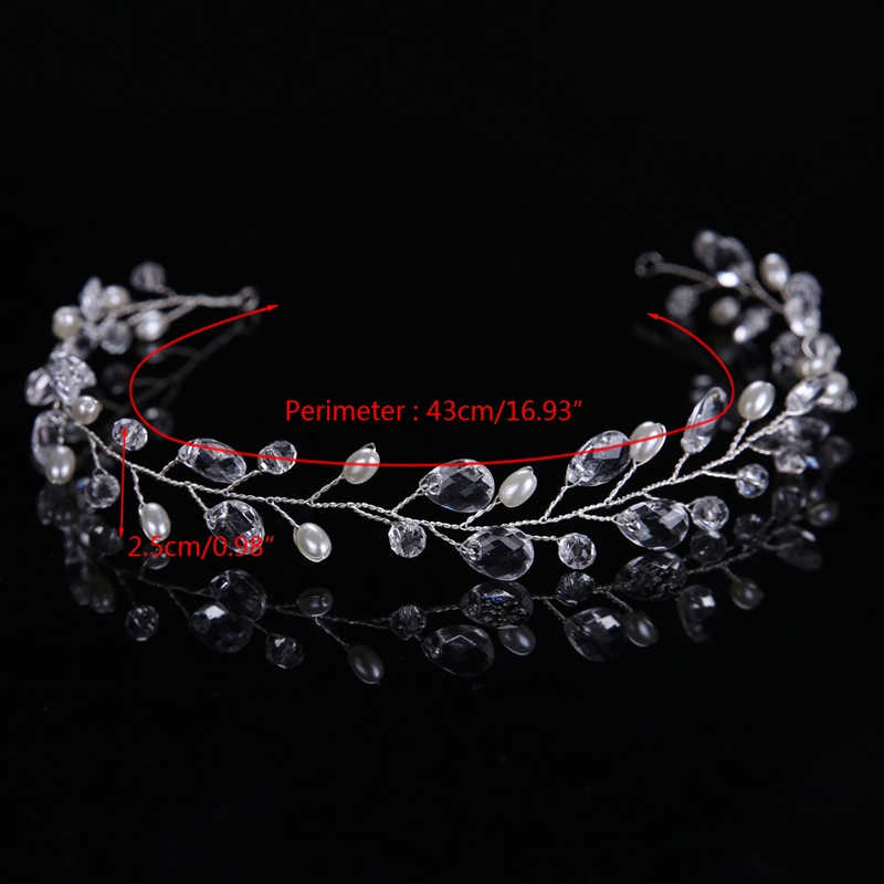 Vương Miện Cài Tóc Đính Pha Lê Sang Trọng Cho Cô Dâu