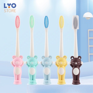Bàn chải đánh răng Nhật Bản CuteBear, siêu mềm cho trẻ từ 3 -10 tuổi, làm sạch trắng răng