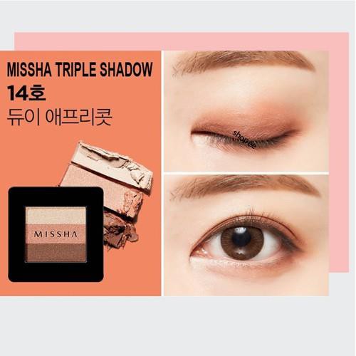 Phấn Mắt 3 màu Missha Triple Shadow No.14 Dewy Apricot 1.5g