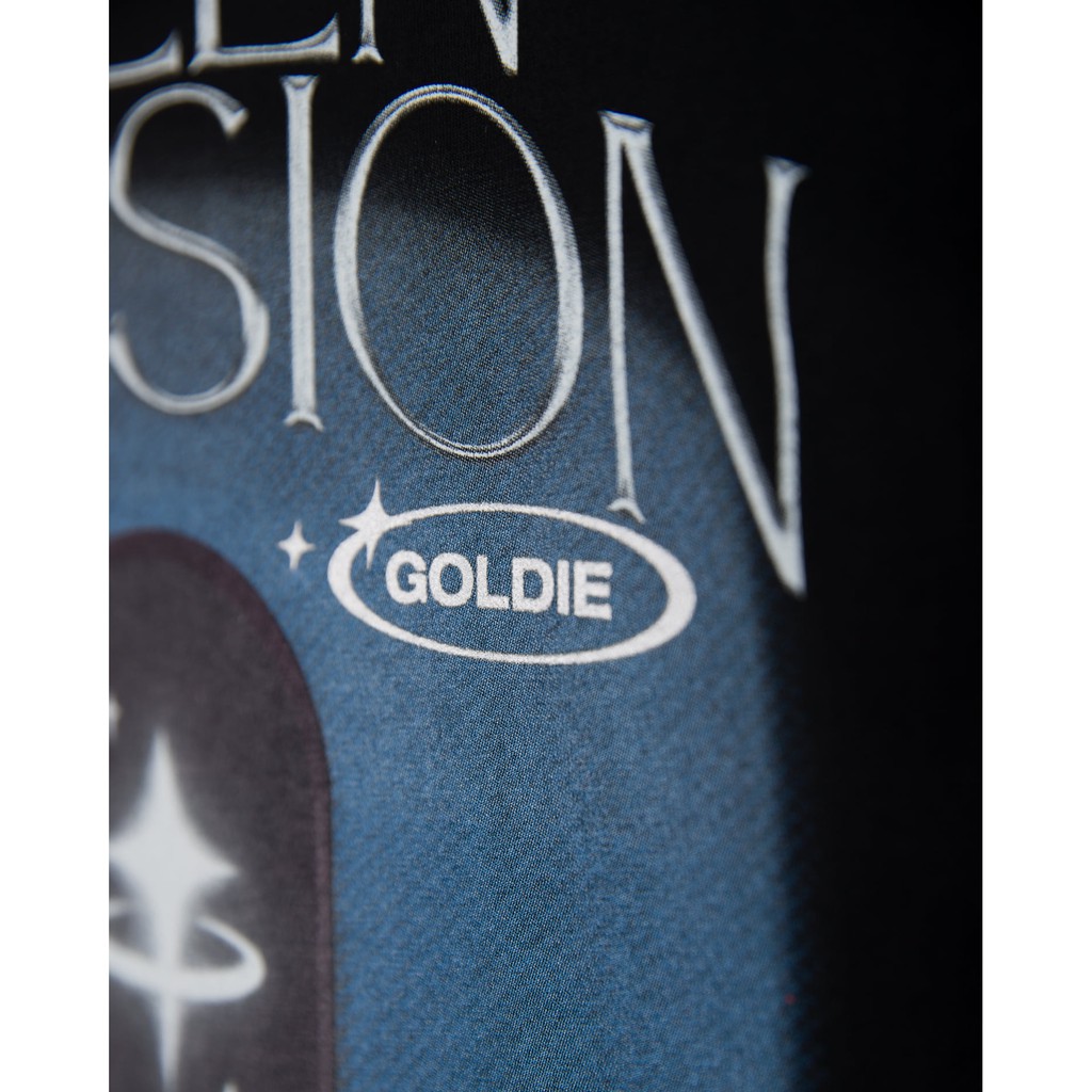 Áo thun 'GOLDIE UNSEEN DIMENSION' 100% cotton 2 chiều màu đen