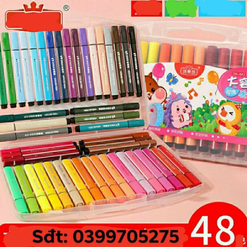 BỘ 18/24/36/48 MÀU DẠ NƯỚC LOẠI XỊN