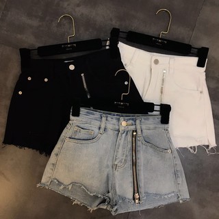 Quần Short Jean Sexy - Quần Đùi Nữ Lưng Cao Kết Hợp Dây Kéo - Denim Shorts 2020