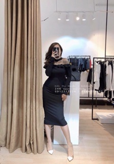 ĐẦM LEN BODY PHA LƯỚI bánh bèo